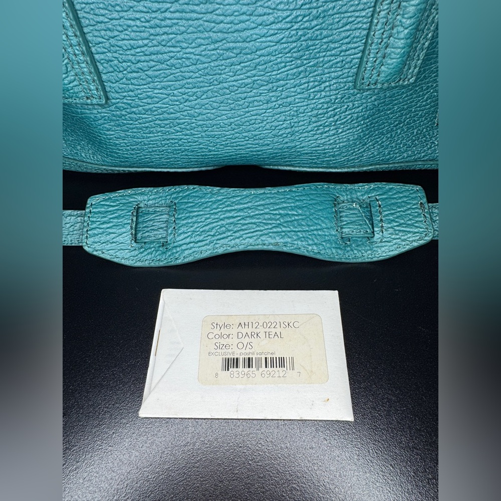 3.1 Philip Lim Pashli Top Handle Leather Satchel Bag in Dark Teal - Picture 2 of 16